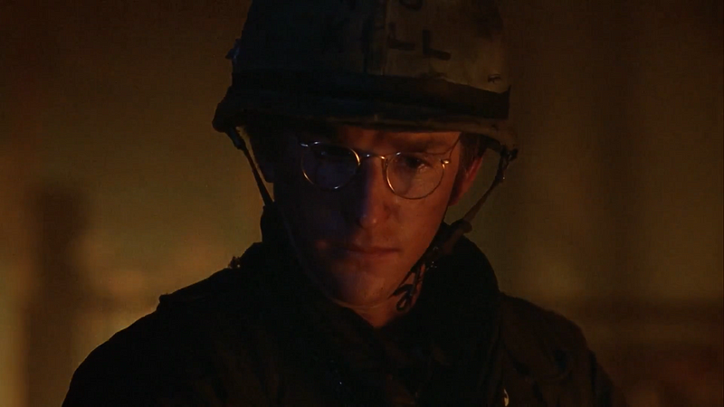 Matthew Modine as Private James T. “Joker” Davis in Stanley Kubrick’s Full Metal Jacket