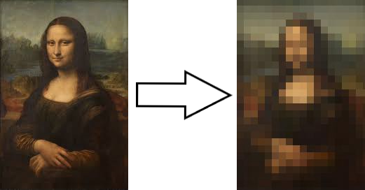 monalisa concurrent pixelization with Go